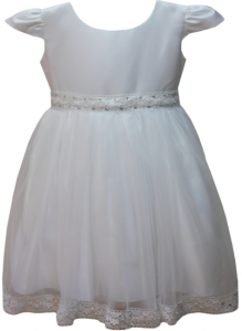 GIRLS DRESSY DRESS (0232333)  WHITE